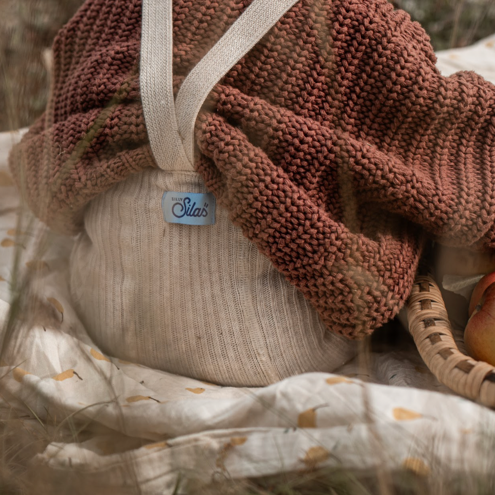 Silly Silas Hippy Wide Rib Unisex Tights with Braces (Cream Blend)